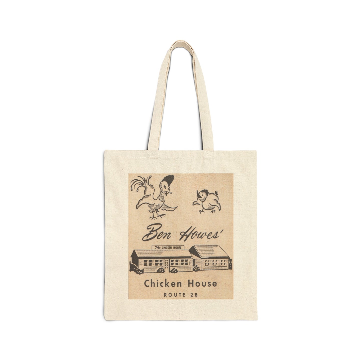 Canvas Tote Bag | Ben Howe's Chicken House Restaurant | South Middelboro Massachusetts circa 1950s