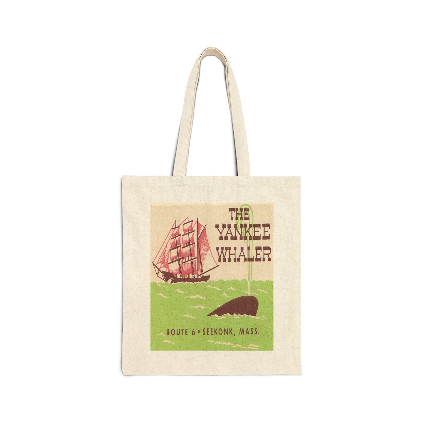 Canvas Tote Bag | Seekonk Massachusetts | The Wanderer Cocktail Lounge | The Yankee Whaler Restaurant circa 1950s