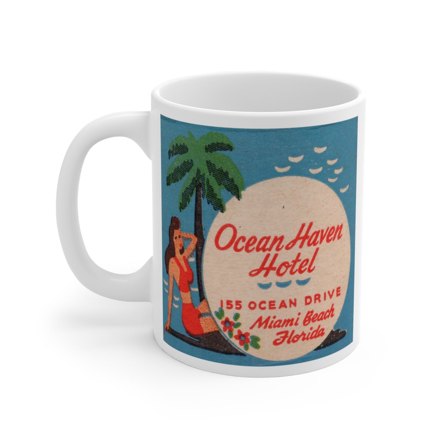 Coffee Mug | Ocean Haven Hotel | Ocean Drive | Miami Beach Florida circa 1950s