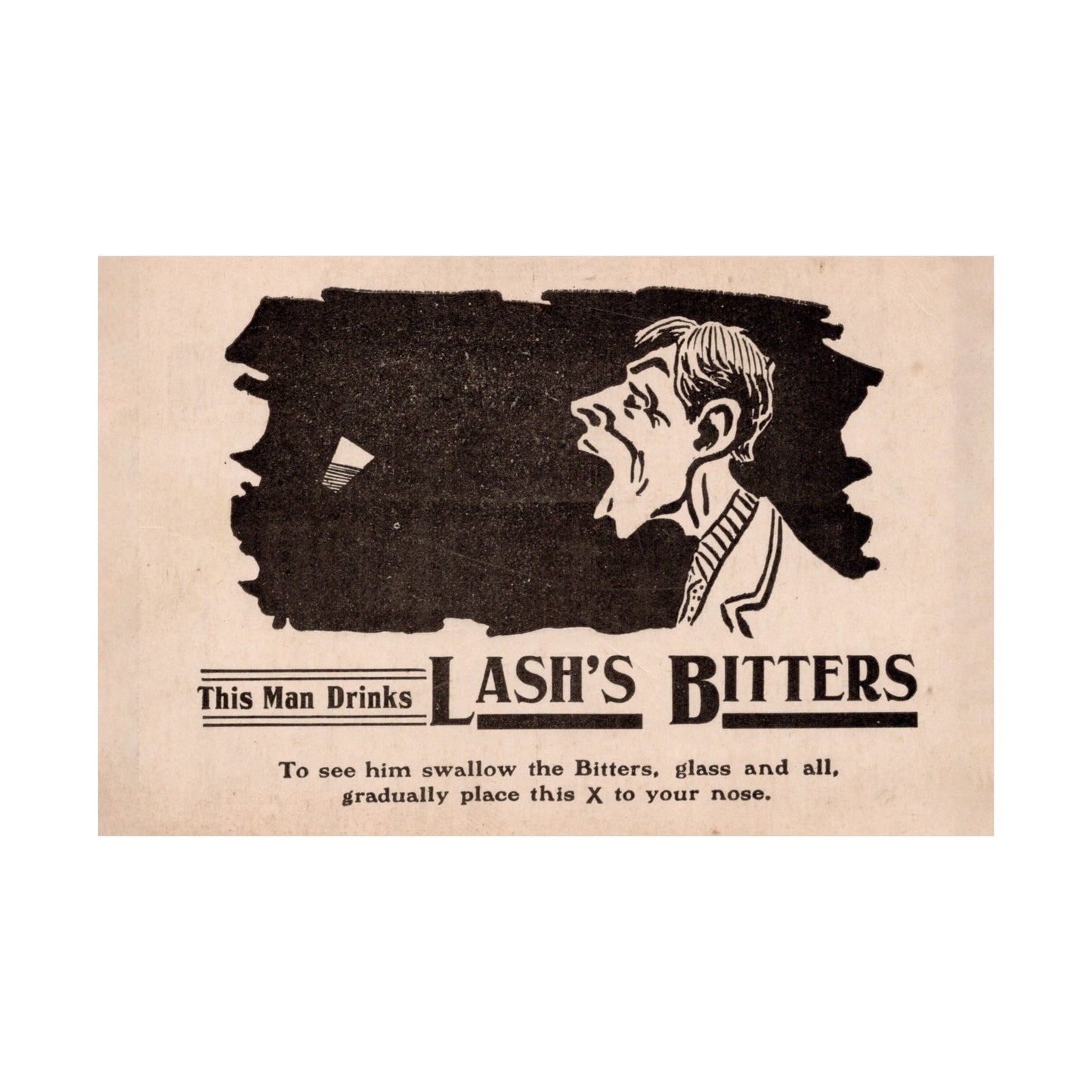 Lash's Bitters Co. Man | Quack Medicine Laxative & Cocktail Bitter | Circa 1900s