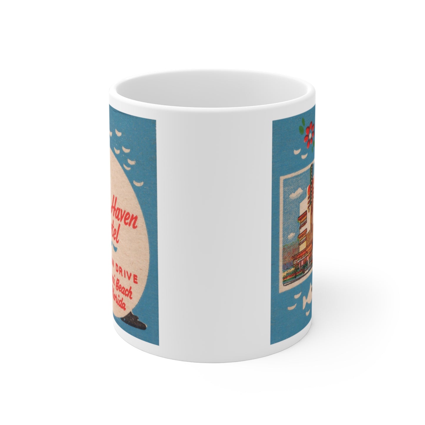 Coffee Mug | Ocean Haven Hotel | Ocean Drive | Miami Beach Florida circa 1950s