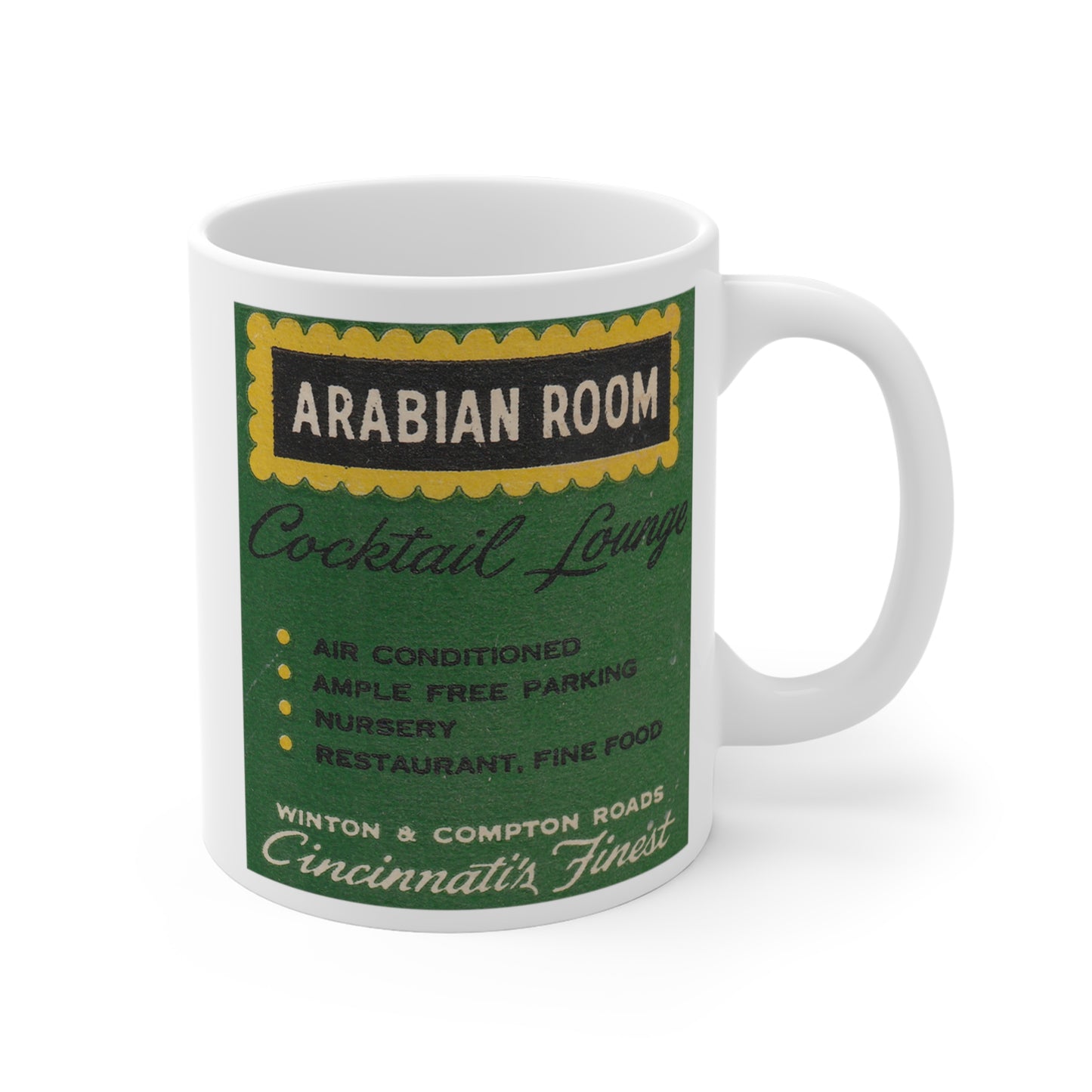 Coffee Mug | Brentwood Bowling Alley | Arabian Room Cocktails | Cincinnati Ohio circa 1950s