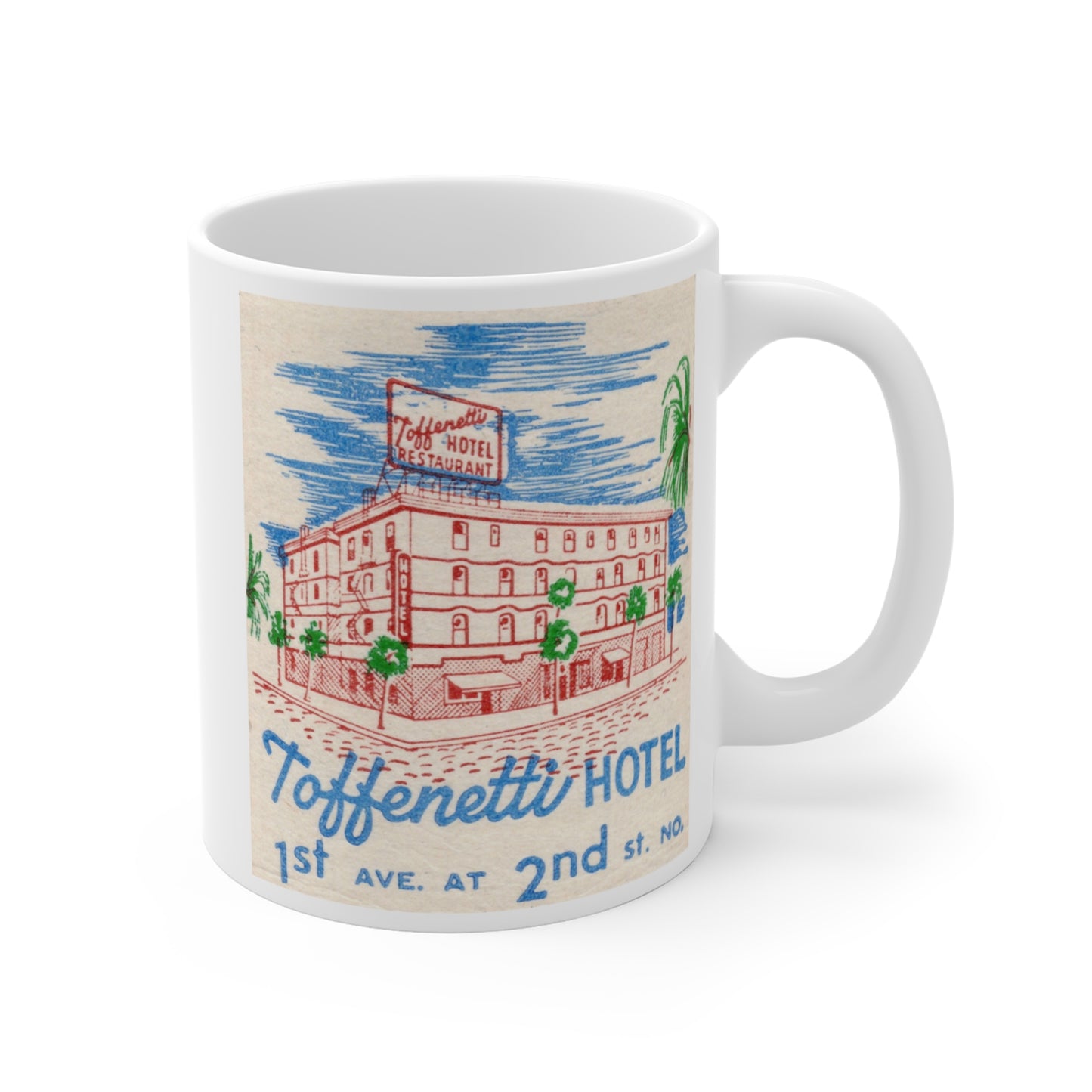 Coffee Mug | Toffenetti Hotel | St. Petersburg Florida circa 1950s