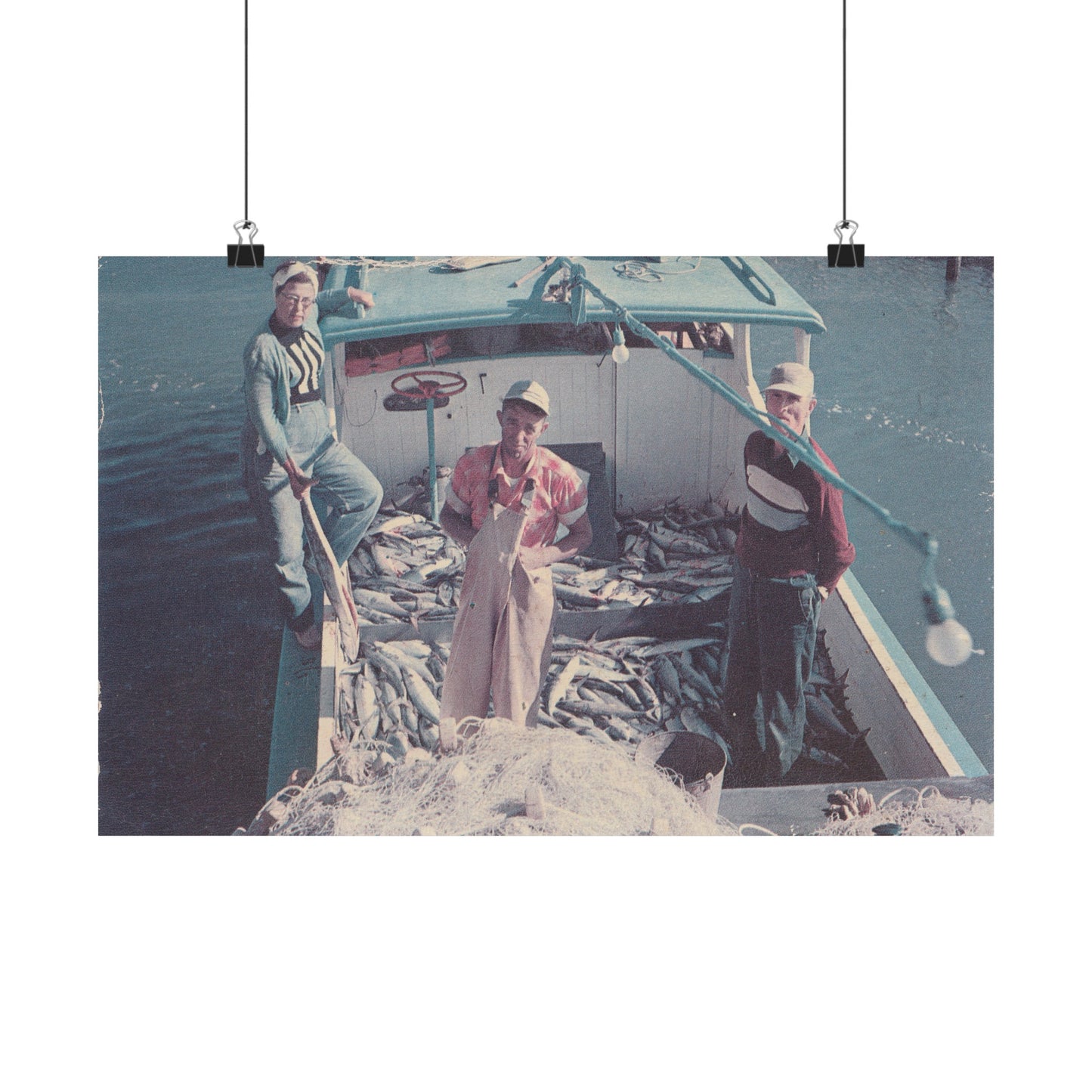 A Days Catch | Florida Fishermen on a Boat | circa 1950s