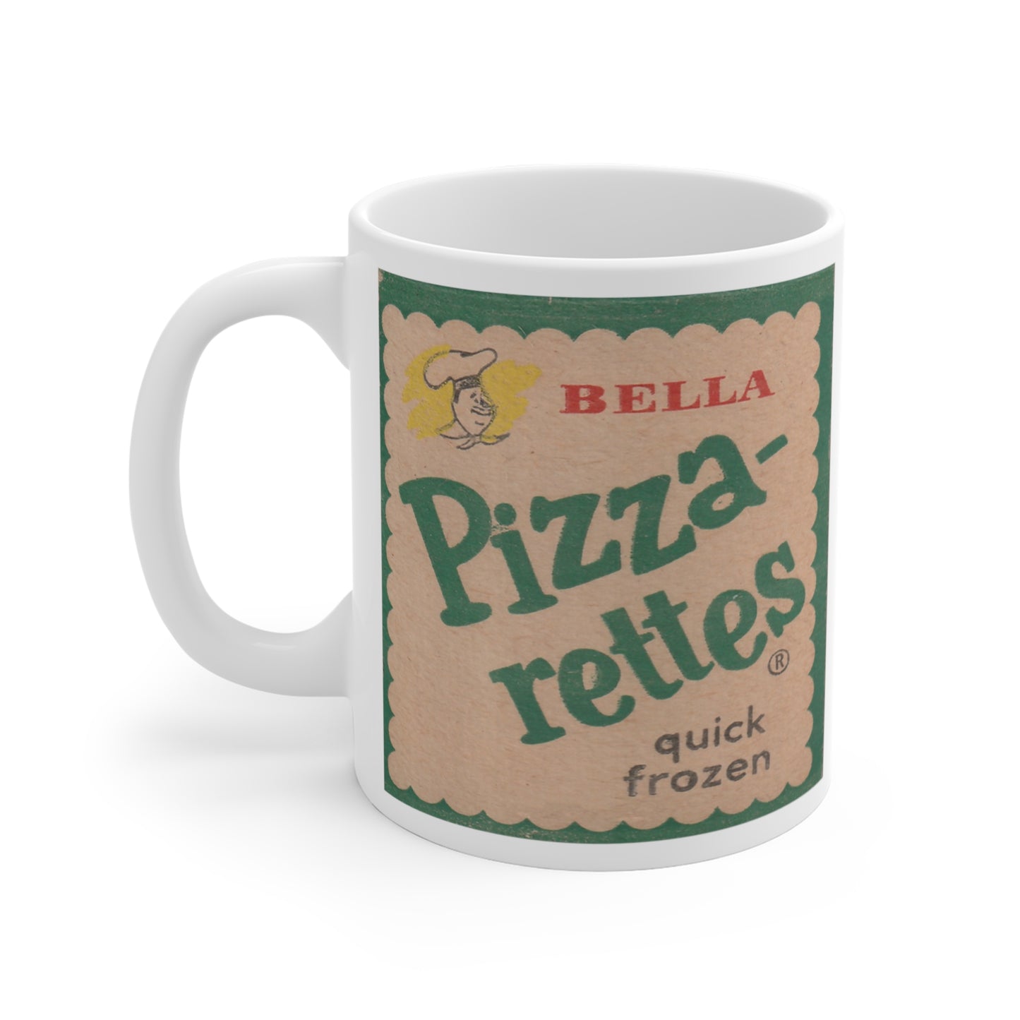 Coffee Mug | Bella Pizzarettes | Frosen Pizza Advertisement | circa 1950s