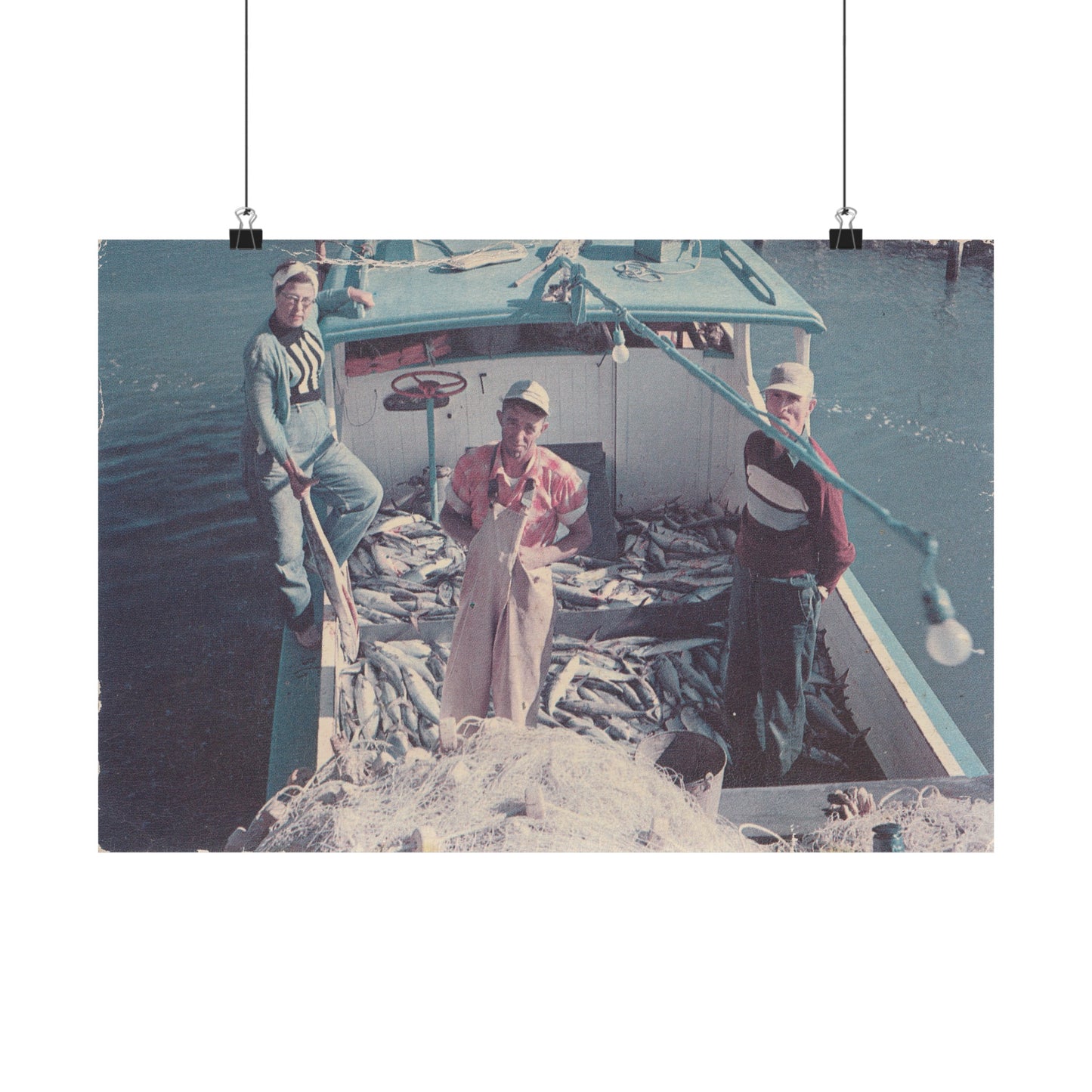 A Days Catch | Florida Fishermen on a Boat | circa 1950s