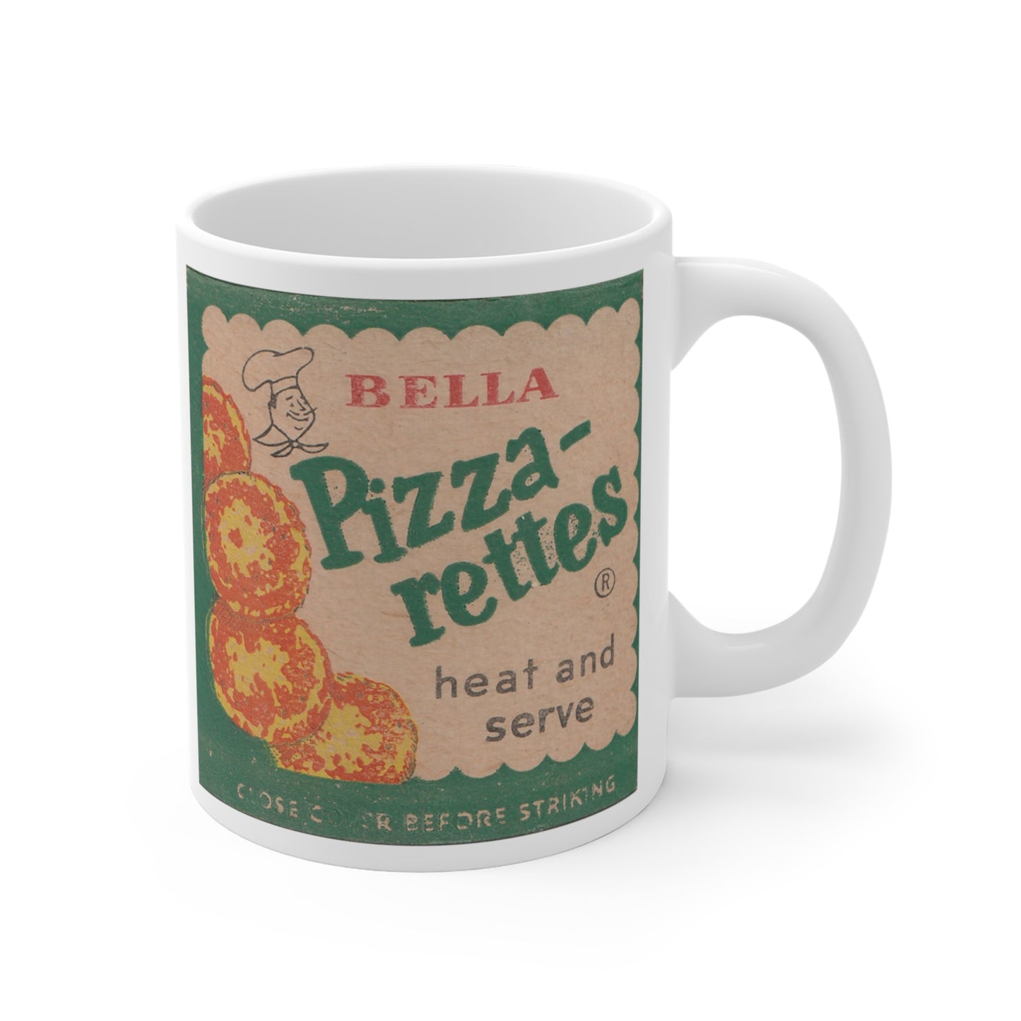 Coffee Mug | Bella Pizzarettes | Frosen Pizza Advertisement | circa 1950s