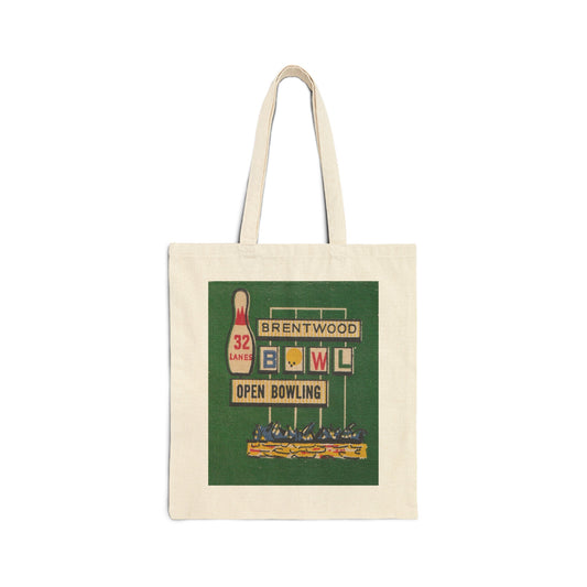 Canvas Tote Bag | Brentwood Bowling Alley | Arabian Room Cocktails | Cincinnati Ohio circa 1950s